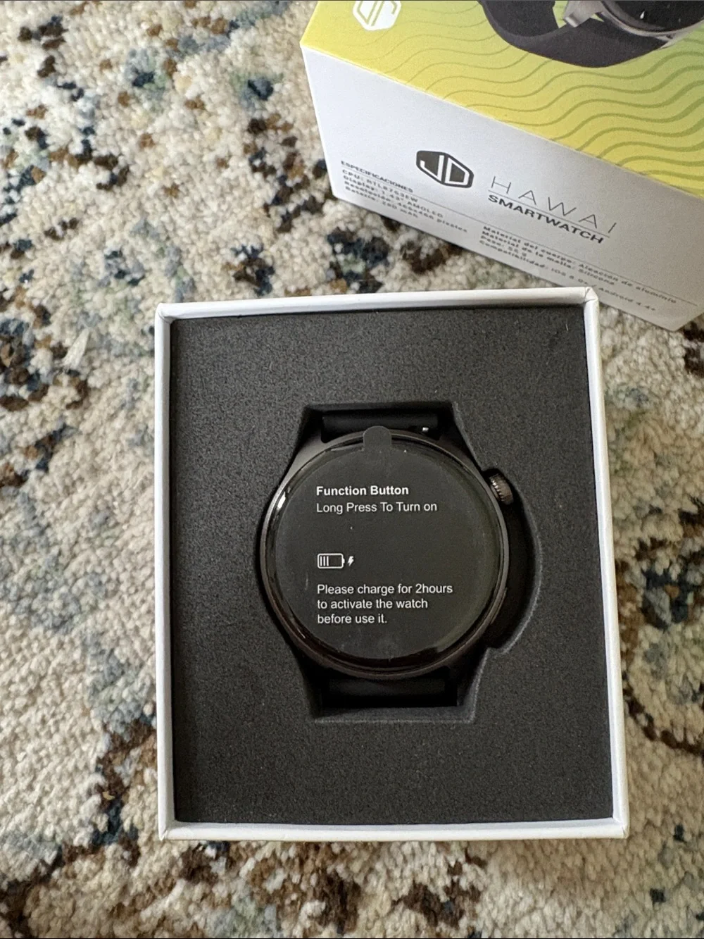 Round Smartwatch in Black - Fitness & Notification Tracker